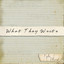 What They Wrote cover