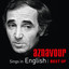 Aznavour Sings In English - Best Of cover