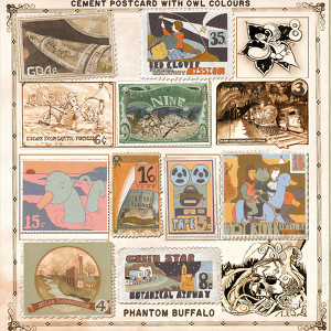 Cement Postcard With Owl Colours Albumcover