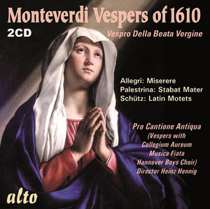 MONTEVERDI: Vespers of 1610 (+ 6 extra works) album