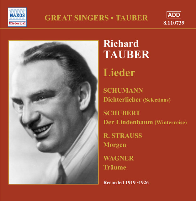 Tauber, Richard: Lieder (1919-1926) Albumcover