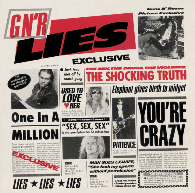 G N' R Lies cover