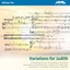 Variations for Judith Albumcover