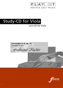 Study-CD For Viola: Concertino In G, Op. 15, G Major / G-dur Albumcover