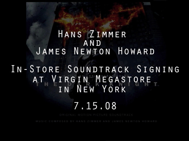 The Dark Knight Soundtrack N.Y. In-Store