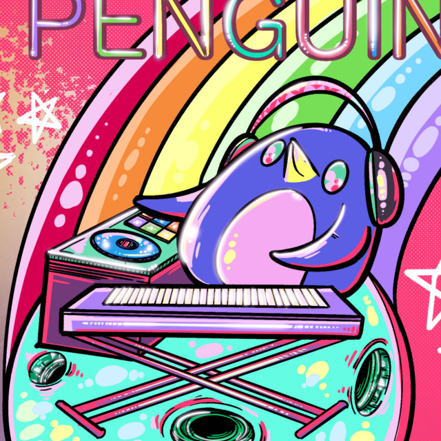 Iridescent Space Penguin