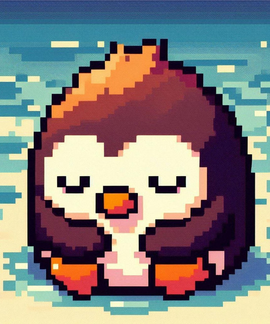sleeping penguin
