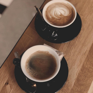 Retro Aesthetic Boy - Coffee for Two