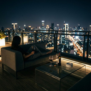 The Rooftop Lounge by Olver Brown