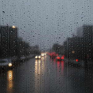 Rain on window by Heisfinco