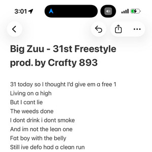 31st Freestyle by Big Zuu