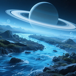A River Flowing Through the Rings of Saturn by CICI KURNIANTI
