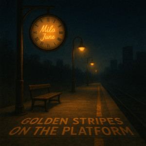 Golden Stripes on the Platform by Milo June