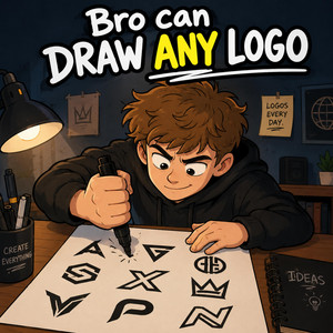 Bro can DRAW ANY LOGO by Unlimited Motivation