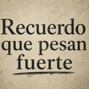 Recuerdo que pesan fuerte by Kristen