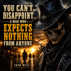 YOU CAN’T DISAPPOINT A MAN WHO EXPECTS NOTHING FROM ANYONE by IRON WILL COUNTRY