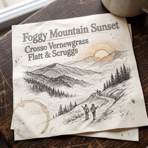 Foggy Mountain Sunset by Crosso Vernewgrass, Flatt & Scruggs