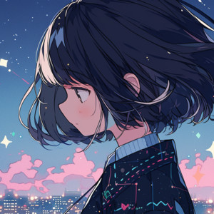 chill kawaii girl - Sparkling Nights