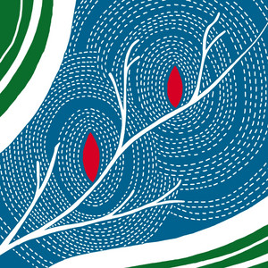 Spiral Kitchen Linoleum by Tremolo Fields, Wild Pink