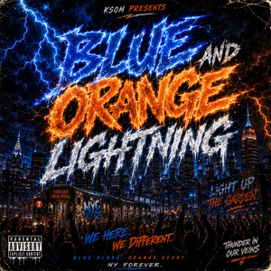 Blue & Orange Lightning by The Cipher Disciples