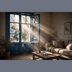 Broken Blue Window by Mark-Gill
