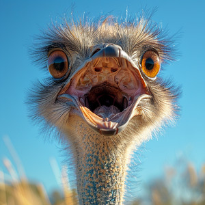 Jazzy Pic — Ostrich on the hunt