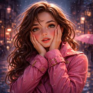 Девочка держит лицо by Юлия Светлая