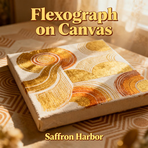 Flexograph on canvas by SAFFRON HARBOR