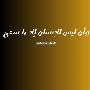 وأن ليس للإنسان إلا ما سعى by mahmoud shreif