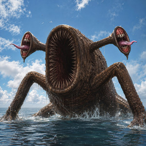 SEA MONSTER SIREN HEAD by Ozlip