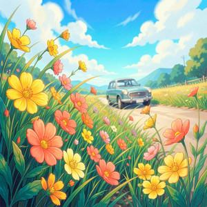 Roadside Flowers by Odometer