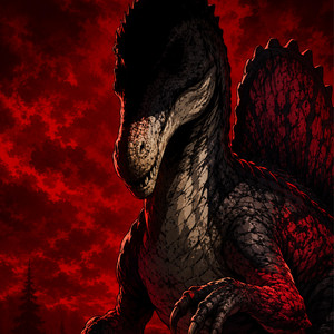 Sword-Wielding Dinosaur by Scarlet Songs