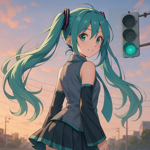 青信号 by Mieluna, 初音ミク