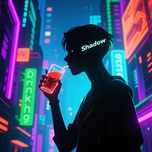 Shadows Drinking Neon Light by AIDA HASGIL