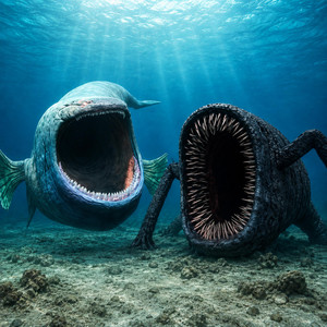 Sea eater Vs Sea monster by Ozlip