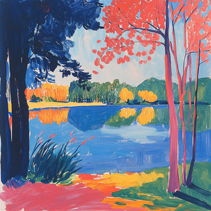 shade by lakeside