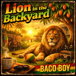 Lion in the Backyard by Baco Boy