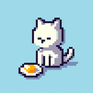 Local Cat Eats Own Egg by Chef Jef