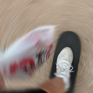 ollie ona sidewalk