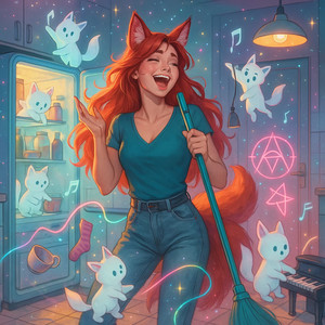 Geisterfuchs-Alarm – Neonpfoten im Haus by Eikōsha 栄光者 DE