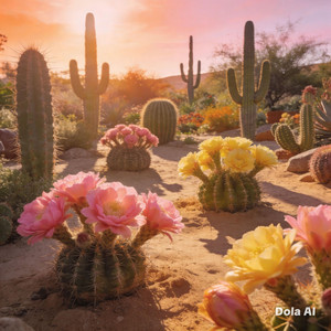 Cactus de flores by Joan De la H
