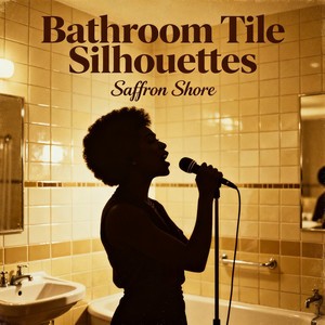 Bathroom tile silhouettes by SAFFRON SHORE