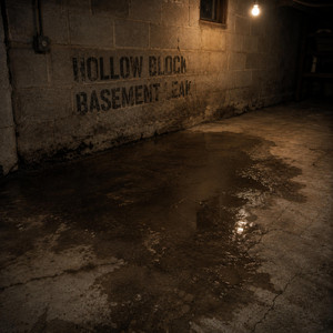 Basement Leak by Hollow Block