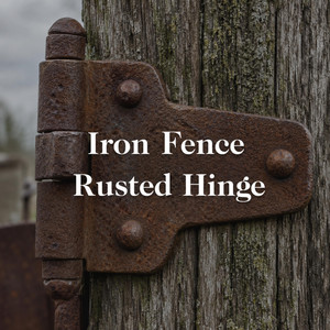 Rusted Hinge by Iron Fence
