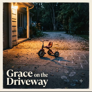 Grace on the driveway by Father's Note