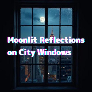 Moonlit Reflections on City Windows by 2strings