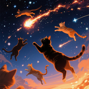 Gonzalez Elizavet - 猫と彗星