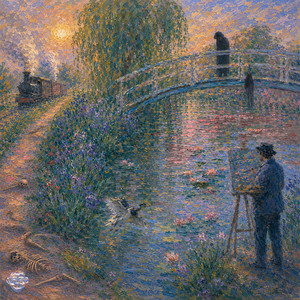 Monet - quadri all’alba by daan