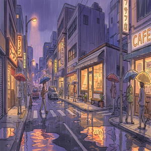 Rainy City Streets by DJPachuli