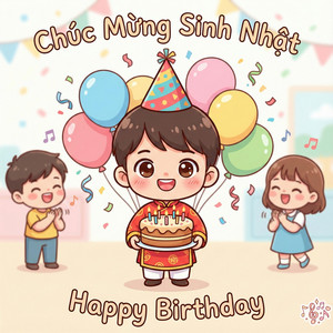 Happy Birthday Vietnamese Kids Song by Bap Rang Kids